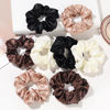 Picture of 16 Pcs Satin Hair Ties and Holders for Women - Big Scrunchies for Thick, Curly Hair, Ponytail Holders, Cute Pony Tails, No Crease or Damage