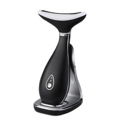 Picture of VRAIKO Lily Neck Face Massager, Face Sculpting Tool, Skin Rejuvenation Device with Thermal, Triple Action LED and Vibration, for Anti-Aging, Lifting and Tightening Sagging Skin (Frosted Black)
