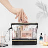 Picture of Ethereal Travel Makeup Bag, Clear Cosmetic Bag Make Up Organizer TSA Approved Toiletry Bag, Waterproof Pouch for Women Purse for Toiletries Accessories Brushes