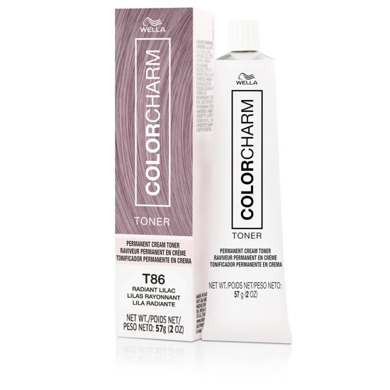 Picture of COLORCHARM Permanent Crème Toner| Free of Animal-Derivied Ingredients| Parabens Free| Gluten Free| T86 Radiant Lilac| 2 Fl Oz