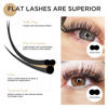 Picture of LASHVIEW Eyelash Extensions,Ellipse Flat Eyelash Extensions 0.15mm D Curl 10mm,Mink Black,Individual Lashes,Super Matte Extremely Soft Professional Salon Use