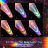 Picture of BORN PRETTY Cat Magnetic Gel Nail Polish 9D Chameleon Holorgraphic Cat Magnetic Eye Gel Polish Glitter Gel Polish Set 6PCS