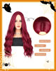 Picture of BATISI Burgundy Wig 26 Inches Wigs for Women Synthetic Wig Long Cosplay Wig Wavy Hair Replacement Wigs for Party Heat Resistant Middle Part
