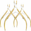 Picture of Mudder 3 Packs Cuticle Nippers Cuticle Cutter Stainless Steel Professional Nail Cuticle Trimmer Pointed Blade Cuticle Remover Scissors Pedicure Manicure Tool for Fingernails and Toenails (Gold)