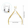 Picture of Mudder 3 Packs Cuticle Nippers Cuticle Cutter Stainless Steel Professional Nail Cuticle Trimmer Pointed Blade Cuticle Remover Scissors Pedicure Manicure Tool for Fingernails and Toenails (Gold)