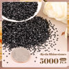 Picture of 5000PCS 2mm Resin Rhinestones in Bulk (Black), Bedazzling Flatback Crystals for Crafts DIY Nail Decoration, Gems Charms for Tumbler Shoes Clothing Fabric with Pickup Pen and Tweezers