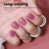 Picture of RARJSM Nude Carnation Pink Gel Nail Polish with Silver Pearl Glitter Finish Sheer Jelly Shimmer Gel Polish 15ml UV LED Soak Off Soft Color Home Salon French Manicure Varnish Curing Requires