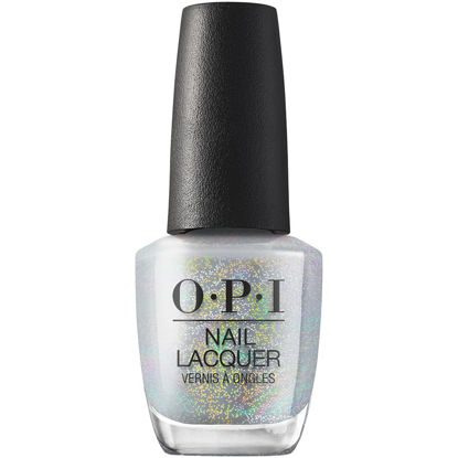 Picture of OPI Nail Lacquer I Cancer-tainly Shine | Opaque Bright Silver Holographic Chip Resistant Nail Polish | Big Zodiac Energy Collection