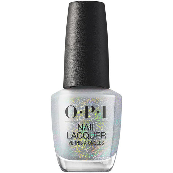 Picture of OPI Nail Lacquer I Cancer-tainly Shine | Opaque Bright Silver Holographic Chip Resistant Nail Polish | Big Zodiac Energy Collection