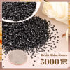 Picture of 5000PCS 3mm Resin Rhinestones in Bulk (Black), Bedazzling Flatback Crystals for Crafts DIY Nail Decoration, Gems Charms for Tumbler Shoes Clothing Fabric with Pickup Pen and Tweezers
