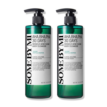 Picture of SOME BY MI AHA BHA PHA 30 Days Miracle Acne Clear Body Cleanser - Pack of 2 - Mild Exfoliating Daily Acne Body Wash for Acne Prone Skin - Deep Cleanses Back Acne and Sebum - Korean Skin Care