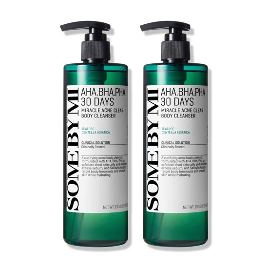 Picture of SOME BY MI AHA BHA PHA 30 Days Miracle Acne Clear Body Cleanser - Pack of 2 - Mild Exfoliating Daily Acne Body Wash for Acne Prone Skin - Deep Cleanses Back Acne and Sebum - Korean Skin Care