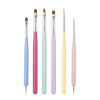Picture of FULINJOY 6 PCS Nail Art Brushes Set, Nail Painting Brushes Nail Art Liner Brushes and Nail Art Dotting Pens