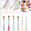 Picture of FULINJOY 6 PCS Nail Art Brushes Set, Nail Painting Brushes Nail Art Liner Brushes and Nail Art Dotting Pens