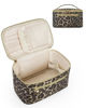 Picture of Wandering Nature Makeup Bag, Travel Make Up Organizer Cosmetic Brush Bags Case for Women in Vegan Leather, Leopard Print(Patent Pending)