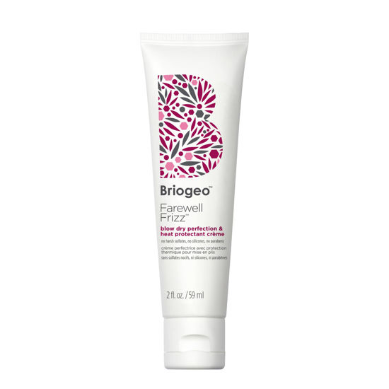 Picture of Briogeo Farewell Frizz Blow Dry Perfection & Heat Protectant Crème, Anti Frizz Hair Cream with Argan Oil for Styling, Silicone-free, Heat Protectant, Smooths Hair, Vegan, Cruelty-Free, 2 fl oz