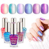 Picture of SAVILAND 6pcs Ombre Nail Polish Sets: Charm Pink Blue Gold Purple Ombre Summer Fingernail Polish Colors Air Quick Dry Nail Polish Plant-base Castor Oil Natural Nail Polish Kit Women Home Manicure DIY
