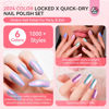 Picture of SAVILAND 6pcs Ombre Nail Polish Sets: Charm Pink Blue Gold Purple Ombre Summer Fingernail Polish Colors Air Quick Dry Nail Polish Plant-base Castor Oil Natural Nail Polish Kit Women Home Manicure DIY