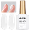 Picture of AILLSA Builder Gel for Nails Milky White 7 In 1 Hard Gel Polish for Nail Thickening Nude Strengthener Gel Nail Polish Light Color Extension U V Gel for Nail Art Base Coat Needed 0.51 Oz GB08