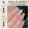 Picture of Born Pretty Shimmer Glitter Gel Nail Polish Silver Sparkle Shiny Nail Gel Polish Nail Art DIY at Home