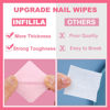 Picture of NXJ INFILILA Lint Free Nail Wipes Nail Polish Remover 1000PCS Super Absorbent Soft Nail Pliosh Remover Pads Wipes Lint Free Wipes Nail Wipes (Pink)