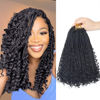 Picture of Goddess Box Braids Crochet Hair With Curly Ends 10 Inch Bohomian Box Braids Crochet Braids 8 Packs 3X Crochet Braids Synthetic Braiding Hair Extension for Black Women(10 Inch (Pack of 8), 1B)………