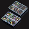 Picture of QOGIR 6300pcs Vitrail Medium Hotfix Rhinestones for Crafts Clothes DIY with Tweezers and 2 Picking Pens Mixed Size Flatback Rhinestone