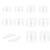 Picture of ZEJIA 10pcs Small Travel Containers, Clear Sample Containers with Screw Lids, 5 Size 3/5/10/15/20 Gram Sample Jars with 12pcs Labels and 2pcs Mini Disposable Spatula, Makeup Sample Containers BPA Free