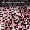 Picture of ZIMASILK 22 Momme 100% Mulberry Silk Bonnet for Sleeping & Women Hair Care, Highest Grade 6A Silk hair wrap for sleeping with Premium Elastic Stay On Head (1Pc, Leopard Black/Pink)