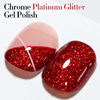 Picture of Double Rhythm 15ML Glitter Gel Polish Shimmer Reflective Holographic Color Magnetic for Nail Art Salon DIY at Home (Cherry Red-B1051)