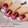 Picture of Double Rhythm 15ML Glitter Gel Polish Shimmer Reflective Holographic Color Magnetic for Nail Art Salon DIY at Home (Cherry Red-B1051)