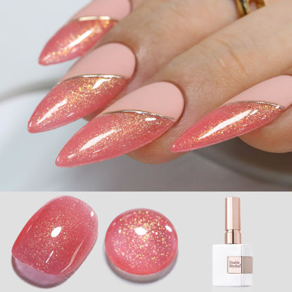 Picture of Double Rhythm 15ML Glitter Gel Polish Shimmer Reflective Holographic Color Magnetic for Nail Art Salon DIY at Home (B1142)