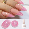 Picture of Double Rhythm 15ML Glitter Gel Polish Shimmer Reflective Holographic Color Magnetic for Nail Art Salon DIY at Home (B1143)