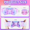 Picture of WSYUB Spa Headband and Matching Wrist Bands for Washing Face, Fuzzy Skincare Bow Headbands, Soft Facial Makeup Head Bands, Shower Hair Sleepover Party Supplies