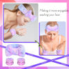 Picture of WSYUB Spa Headband and Matching Wrist Bands for Washing Face, Fuzzy Skincare Bow Headbands, Soft Facial Makeup Head Bands, Shower Hair Sleepover Party Supplies