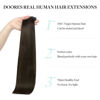 Picture of DOORES Seamless Clip in Hair Extensions Real Human Hair, Dark Brown 7pcs 130g 18 Inch, Hair Extensions Seamless Clip in Hair Extensions Natural Invisi Edge Hair Extensions Straight Hair