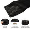 Picture of DOORES Seamless Clip in Hair Extensions, Natural Black 9pcs 14 Inch 130g, Clip in Hair Extensions Real Human Hair Thick Hair Extensions Remy Straight Hair with Thin Weft Invisi Edge Hair Extensions