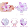 Picture of Sisiaipu Hawaiian Flower Hair Clips for Women 6 Pack Flower Hair Claw Clips Plumeria Claw Clips for Thin Hair Large Claw Clips for Thick Hair Beach Tropical Hair Accessories for Girls - Petal