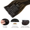 Picture of DOORES Hair Extensions Clip in Human Hair, Dark Brown to Chestnut Brown 9pcs 130g 14 Inch, Hair Extensions Remy Seamless Clip in Hair Extensions Straight Thick Hair Invisi Edge Hair Extensions