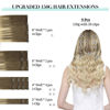Picture of DOORES Clip in Hair Extensions Real Human Hair, Ash Brown to Platinum Blonde 150g 9pcs 22 Inch, Human Hair Clip in Extensions Remy Clip In Hair Extensions Silky Straight Thick Natural Hair Extensions