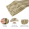 Picture of DOORES Clip in Hair Extensions Seamless Hair Extensions, Light Brown Highlighted Medium Blonde 14 Inch 130g 9pcs, Seamless Clip in Hair Extensions Human Hair Extensions Invisi Edge Hair Extensions