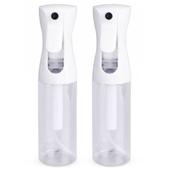 Picture of VIGOR PATH Continuous Spray Bottle with Ultra Fine Mist - Versatile Water Sprayer for Hair, Home Cleaning, Salons, Plants, Aromatherapy, and More - Empty Hair Spray Bottle (Clear - 10oz - 2pack)