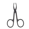 Picture of Motanar 2 Pieces Tweezers Scissor Handle Straight Tip Scissor Shaped Eyebrows Tweezers for Hair Plucker Remover Facial Hair Eyebrows Care (Silver and Black)