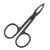 Picture of Motanar 2 Pieces Tweezers Scissor Handle Straight Tip Scissor Shaped Eyebrows Tweezers for Hair Plucker Remover Facial Hair Eyebrows Care (Silver and Black)