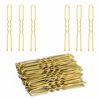 Picture of U Shaped Hair Pins, IKOCO 2.4inch Bun Hair Pins for Women with Storage Box, Gold