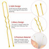 Picture of U Shaped Hair Pins, IKOCO 2.4inch Bun Hair Pins for Women with Storage Box, Gold