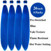 Picture of Gozill Blue Braiding Hair Pre stretched Boho Braids Kanekalon Prestretched Braiding Hair for Bohemian Hair Ez Braid Micro Braiding Hair Synthetic Curly Deep Wave Braids