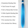 Picture of Gozill Sky Blue Braiding Hair Pre stretched Sparkle Tinsel Prestretched Braiding Hair Ez braid Hypoallergenic Braiding Hair Colored 26 inch