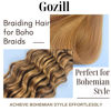 Picture of Gozill Honey Blonde Braiding Hair Pre Stretched Kanekalon Braiding Hair for Boho Braids(6 Pakcs)