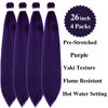 Picture of Gozill PurpleBraiding Hair Pre stretched Boho Braids Kanekalon Prestretched Braiding Hair for Bohemian Hair Ez Braid Micro Braiding Hair Synthetic Curly Deep Wave Braids